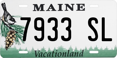 ME license plate 7933SL