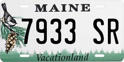 ME license plate 7933SR