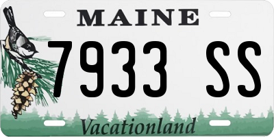 ME license plate 7933SS