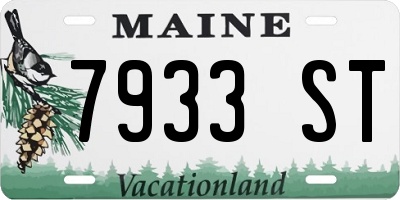ME license plate 7933ST