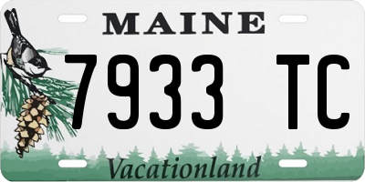 ME license plate 7933TC