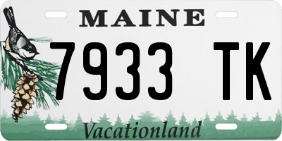 ME license plate 7933TK