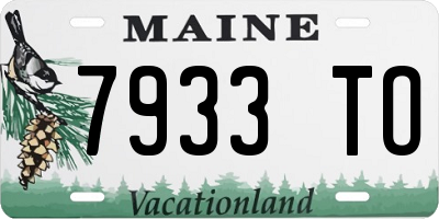 ME license plate 7933TO