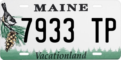 ME license plate 7933TP