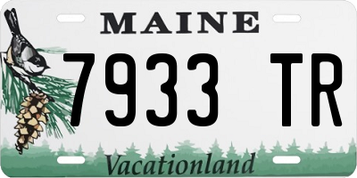 ME license plate 7933TR