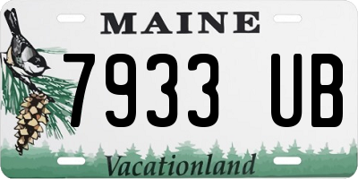 ME license plate 7933UB