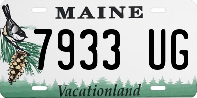 ME license plate 7933UG