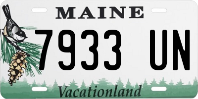ME license plate 7933UN