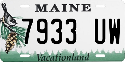 ME license plate 7933UW