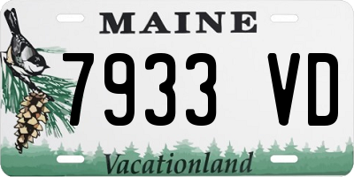ME license plate 7933VD