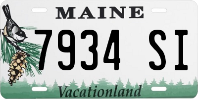 ME license plate 7934SI