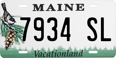ME license plate 7934SL