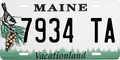ME license plate 7934TA
