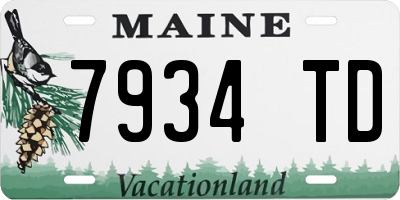 ME license plate 7934TD