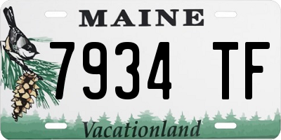 ME license plate 7934TF