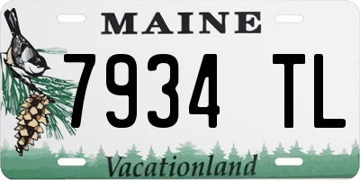 ME license plate 7934TL