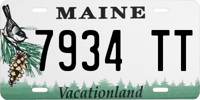 ME license plate 7934TT