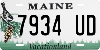 ME license plate 7934UD