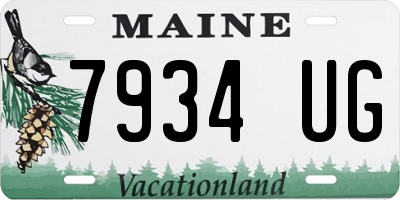ME license plate 7934UG
