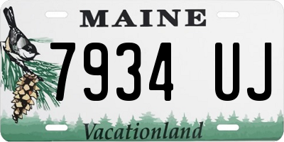 ME license plate 7934UJ
