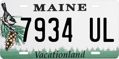 ME license plate 7934UL
