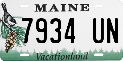 ME license plate 7934UN