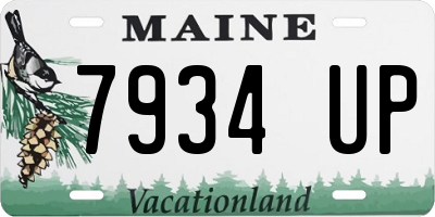ME license plate 7934UP