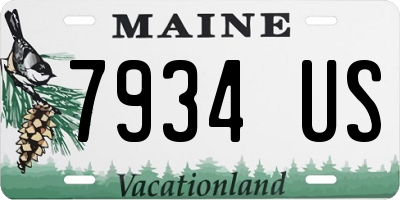 ME license plate 7934US