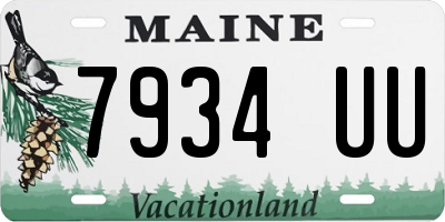 ME license plate 7934UU