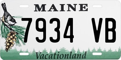 ME license plate 7934VB