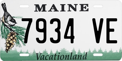 ME license plate 7934VE