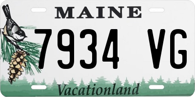 ME license plate 7934VG