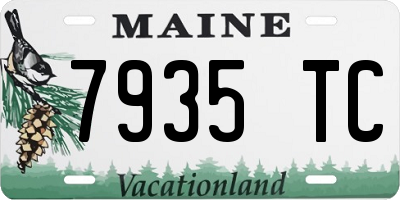 ME license plate 7935TC