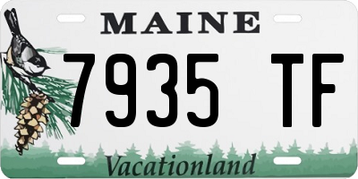 ME license plate 7935TF