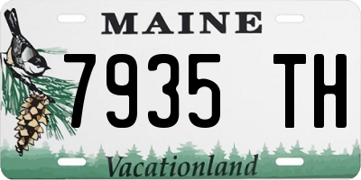 ME license plate 7935TH