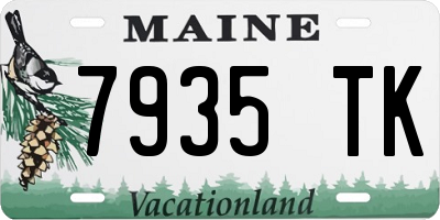 ME license plate 7935TK