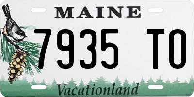 ME license plate 7935TO