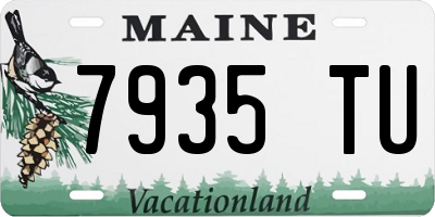 ME license plate 7935TU