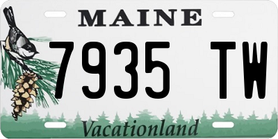 ME license plate 7935TW