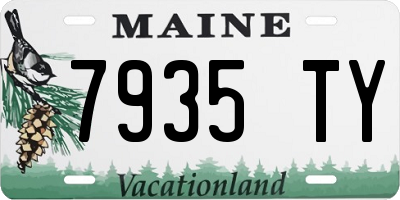 ME license plate 7935TY