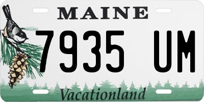 ME license plate 7935UM