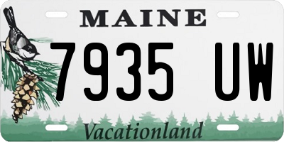 ME license plate 7935UW