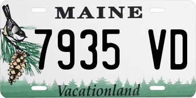 ME license plate 7935VD