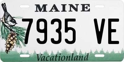 ME license plate 7935VE