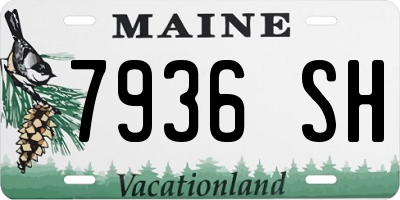 ME license plate 7936SH