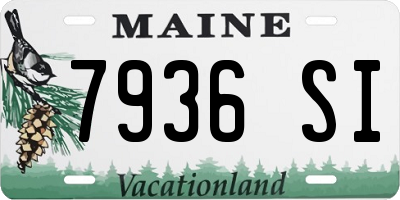 ME license plate 7936SI