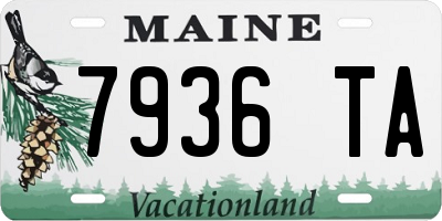 ME license plate 7936TA