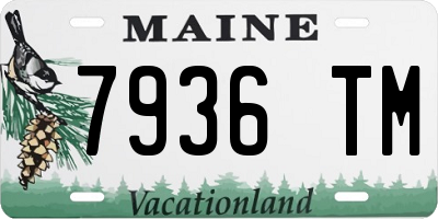 ME license plate 7936TM