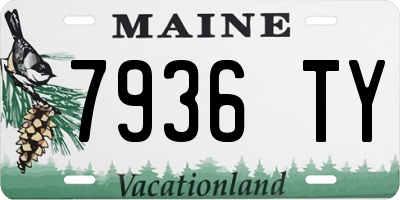 ME license plate 7936TY
