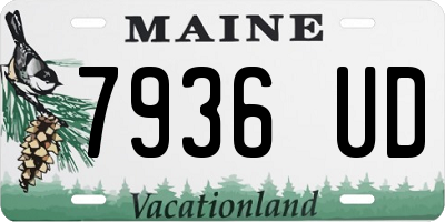 ME license plate 7936UD